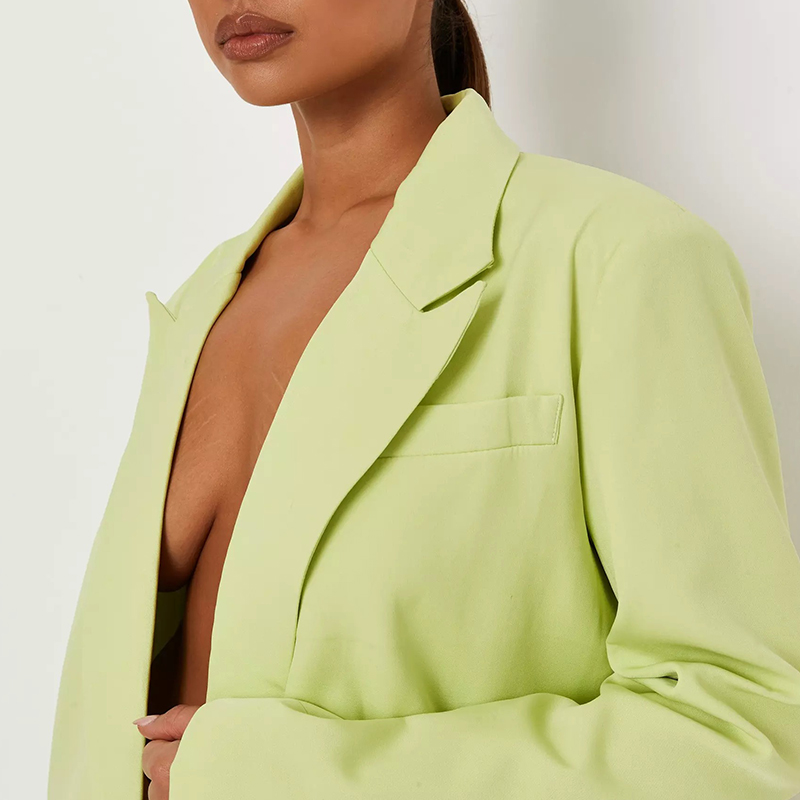 Tall Lime Tailored Double Breasted Blazer