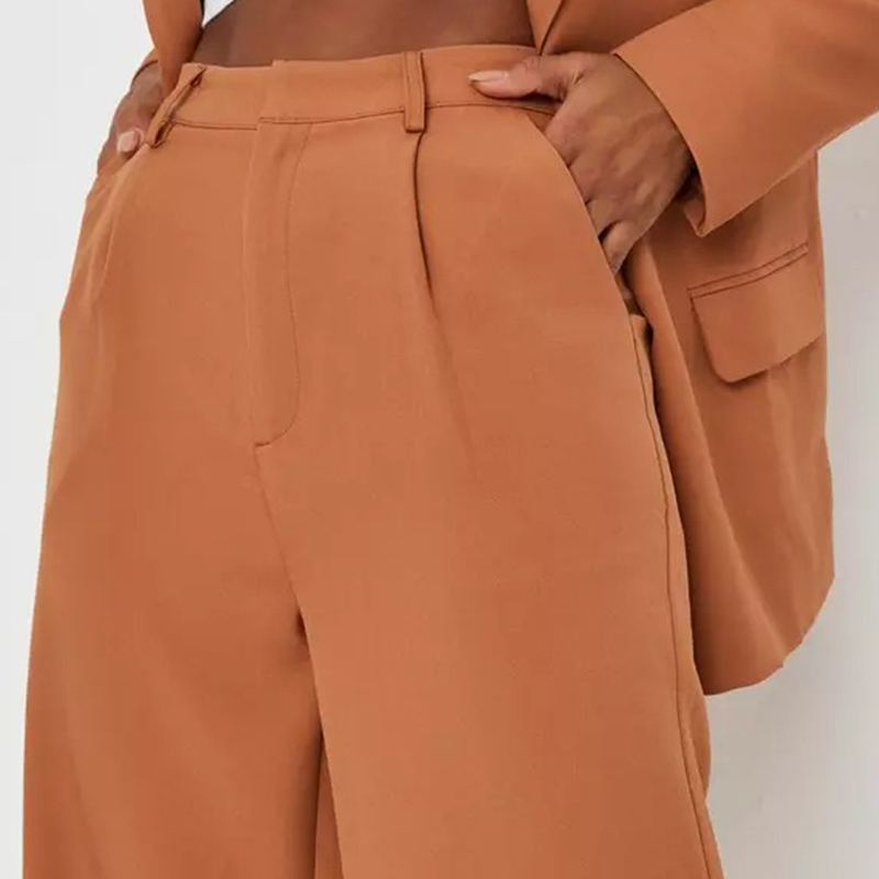 Tall Camel Tailored Wide Leg Trousers