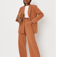 Tall Camel Tailored Wide Leg Trousers