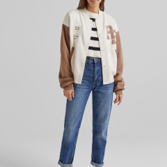 Contrast bomber jacket