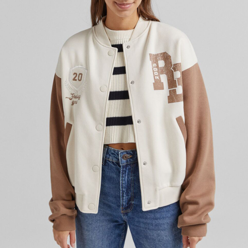 Contrast bomber jacket
