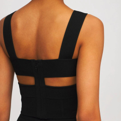 Hollow ribbed crop top