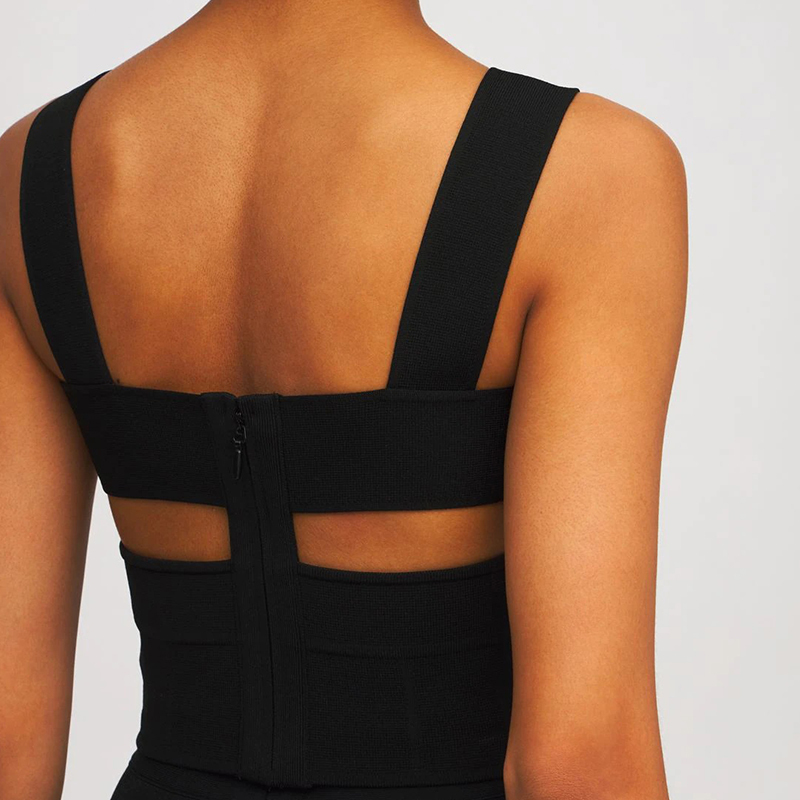 Hollow ribbed crop top