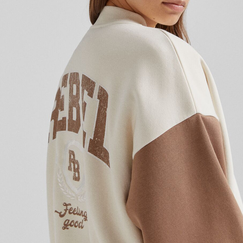 Contrast bomber jacket