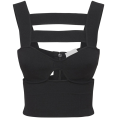 Hollow ribbed crop top