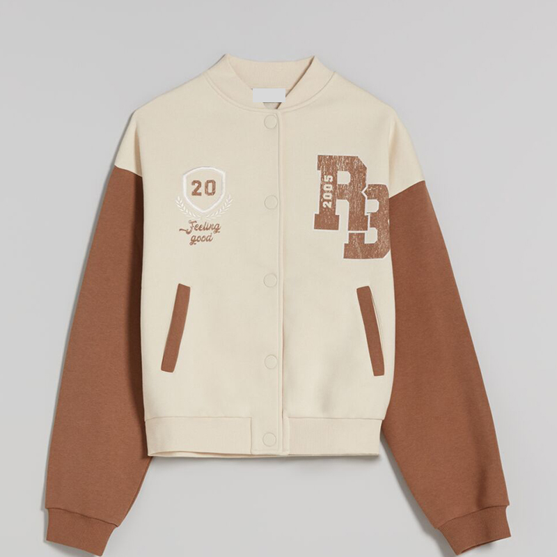 Contrast bomber jacket