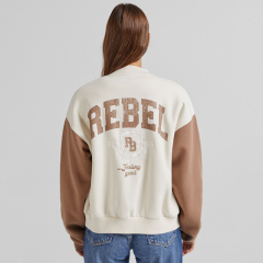 Contrast bomber jacket