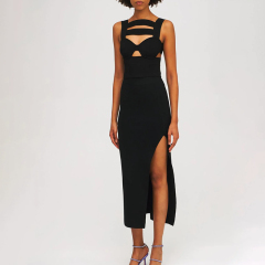 Hollow ribbed crop top
