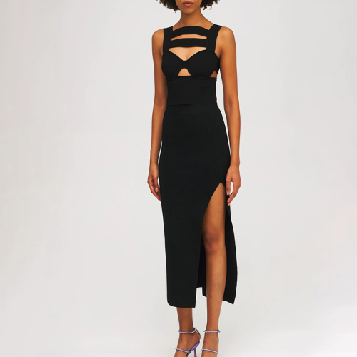 Hollow ribbed crop top