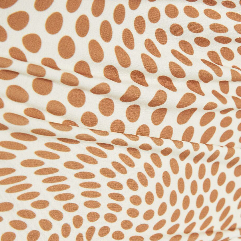 Printed pleated midi dress