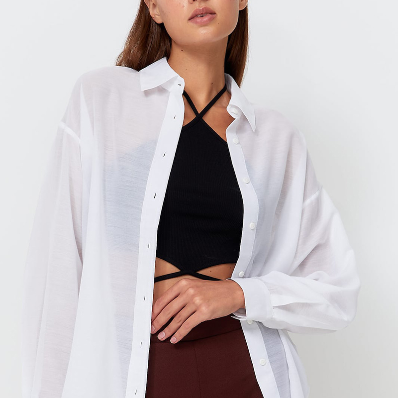 Dark flowy shirt