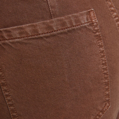 Flowy twill wide-leg trousers