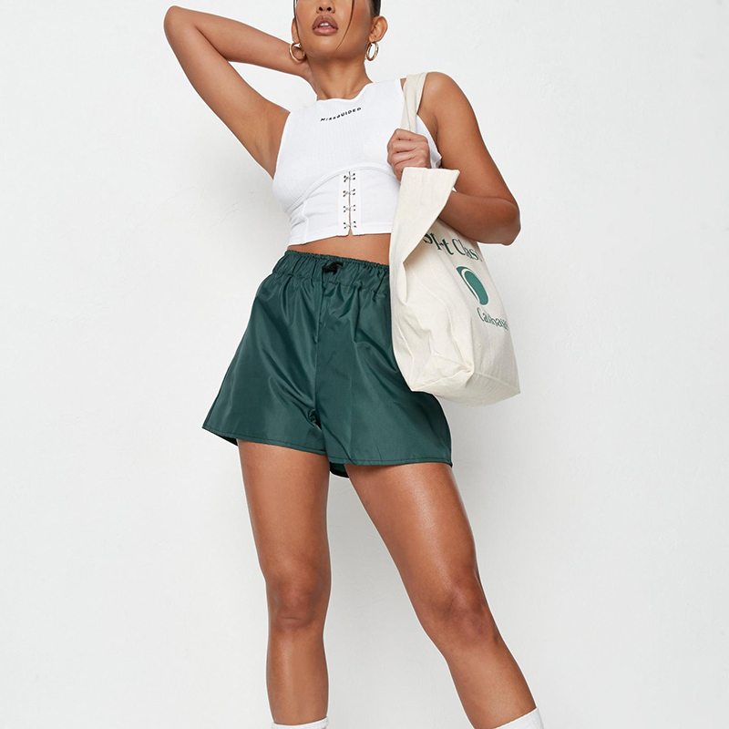 White rib corset top