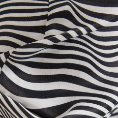 Zebra print wide-leg trousers