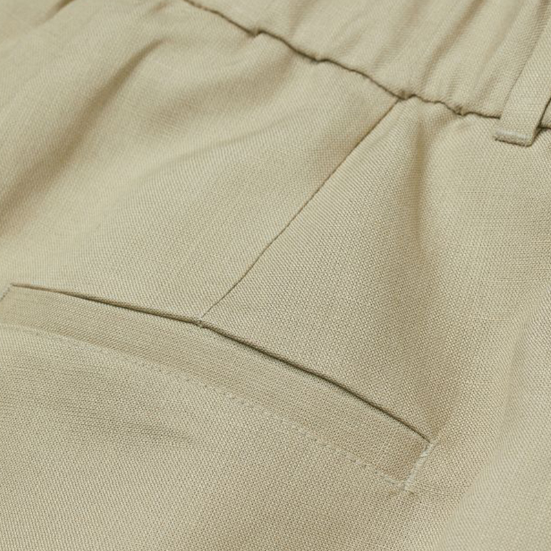 Linen-blend shorts
