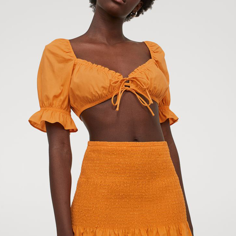Puff Sleeve Crop Top