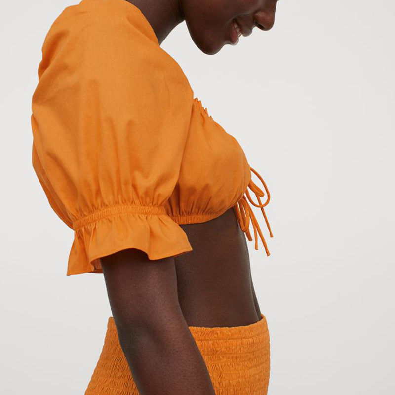 Puff Sleeve Crop Top