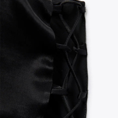 Silk satin texture bow top