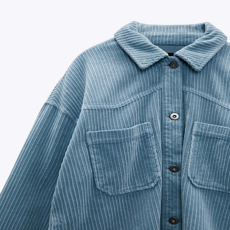 Corduroy shirt jacket