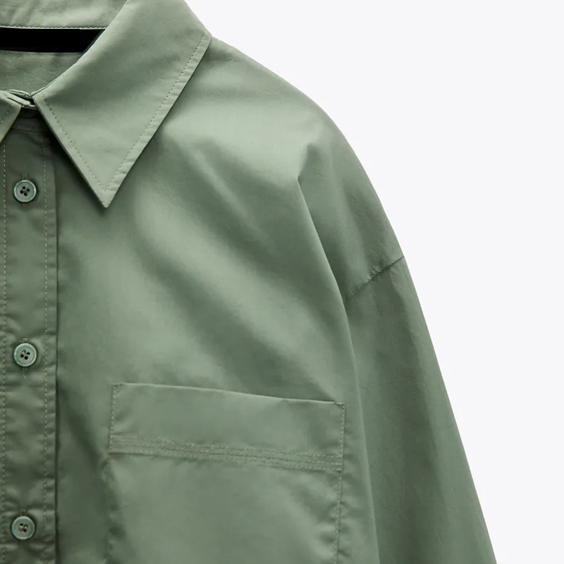 Poplin pockets shirt