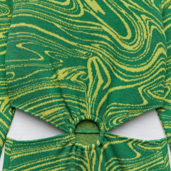 Open design jacquard dress