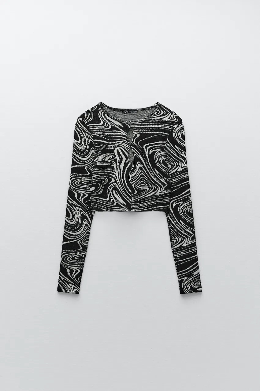 Jacquard top and trousers