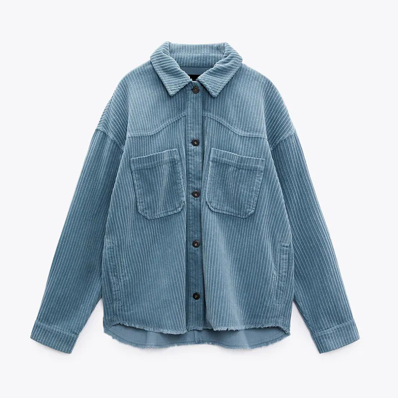 Corduroy shirt jacket