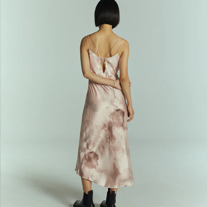 Printed lingerie dress
