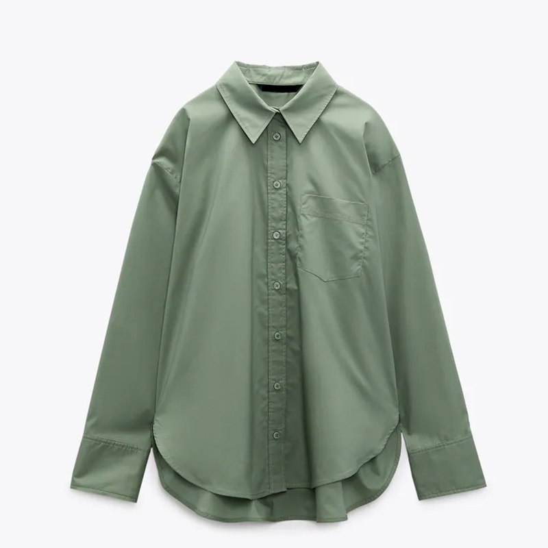 Poplin pockets shirt