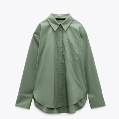 Poplin pockets shirt