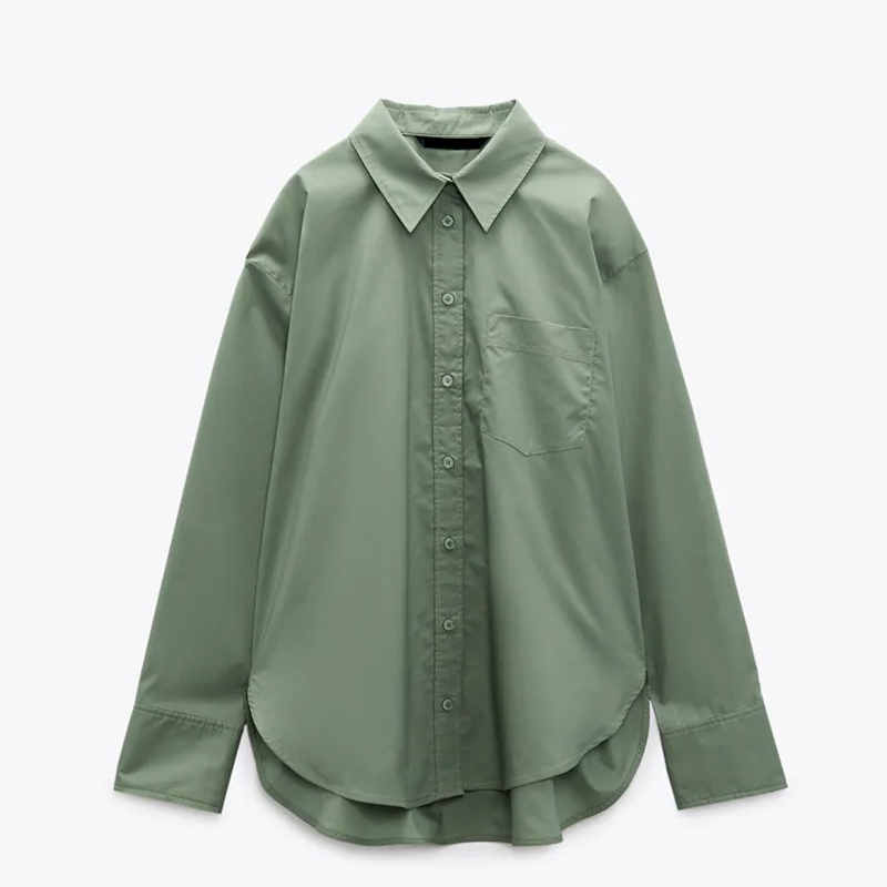Poplin pockets shirt