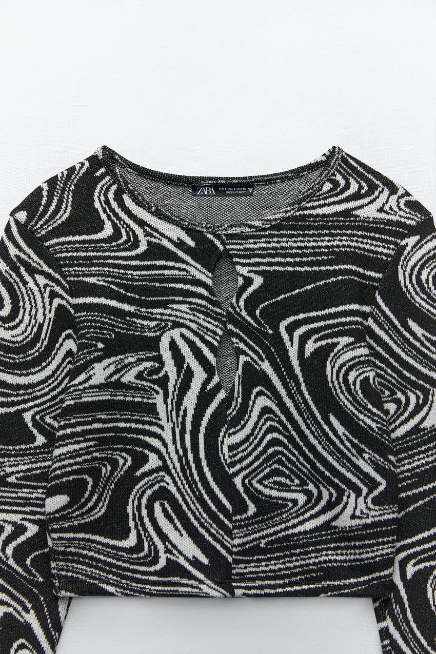 Jacquard top and trousers