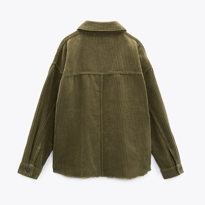 Corduroy shirt jacket