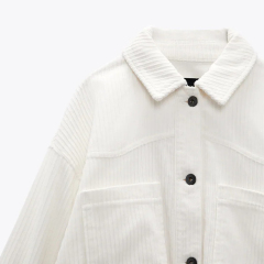 Corduroy shirt jacket