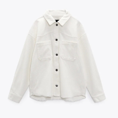 Corduroy shirt jacket