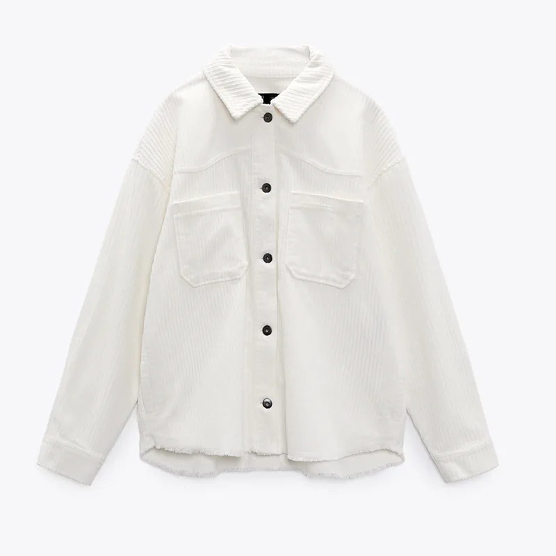 Corduroy shirt jacket
