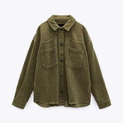 Corduroy shirt jacket