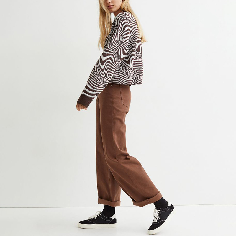 Jacquard knitted pullover