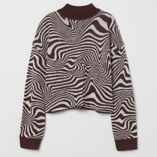 Jacquard knitted pullover