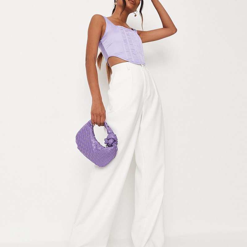 Lilac satin corset top