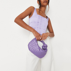 Lilac satin corset top