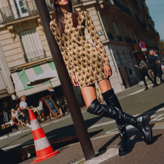 Jacquard mini dress