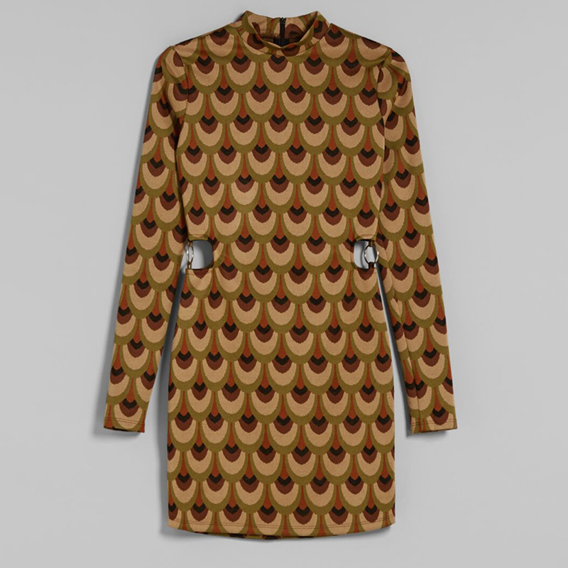 Jacquard mini dress