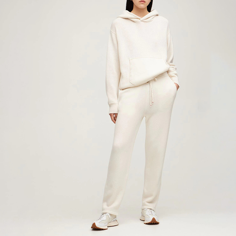 Cashmere hooded sweatshirt