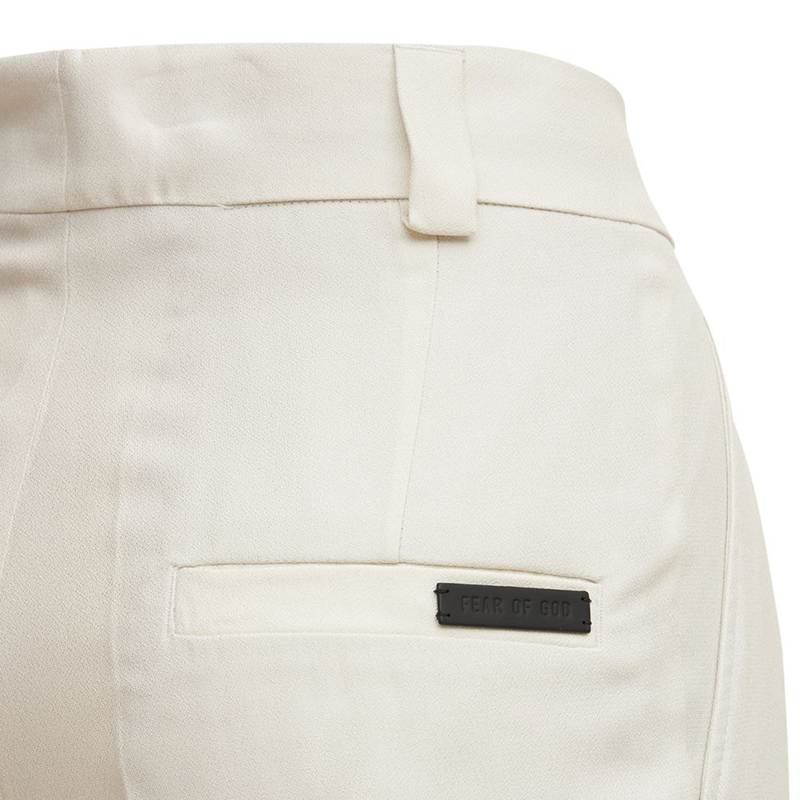 Pleated straight-leg pants