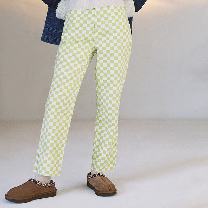 Lime High Waisted Straight Leg Jeans