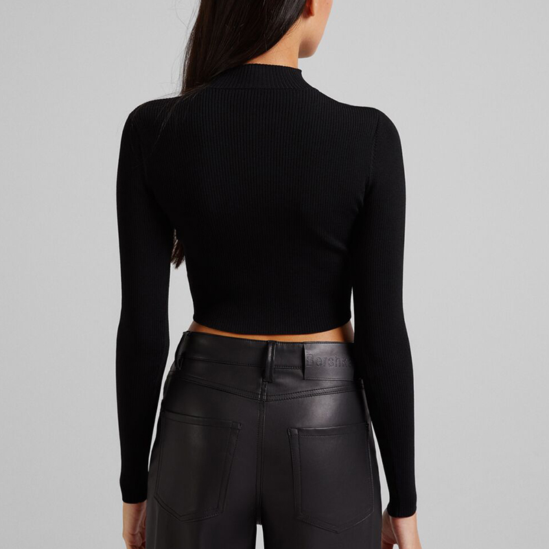 Rhinestone strap sweater
