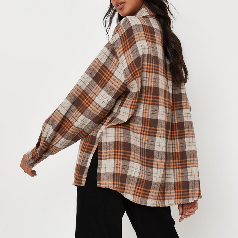 Brown check shirt