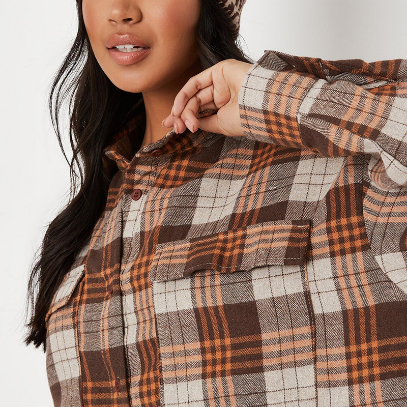 Brown check shirt