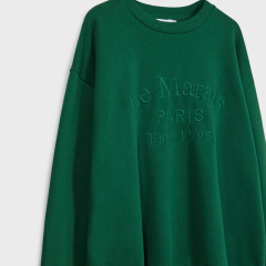 Oversized sweatshirt with embroidery